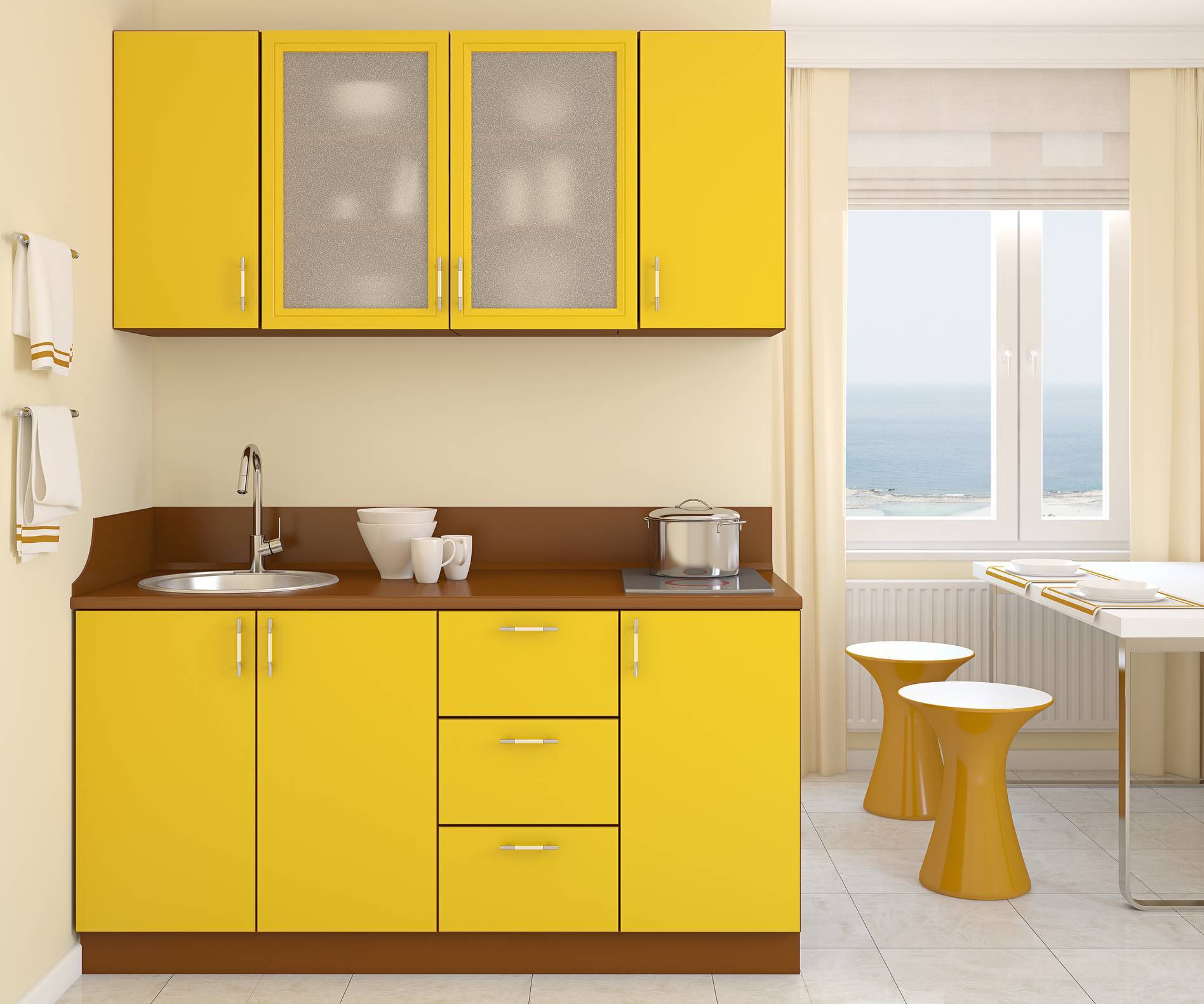 kitchenette compacte et fonctionnelle