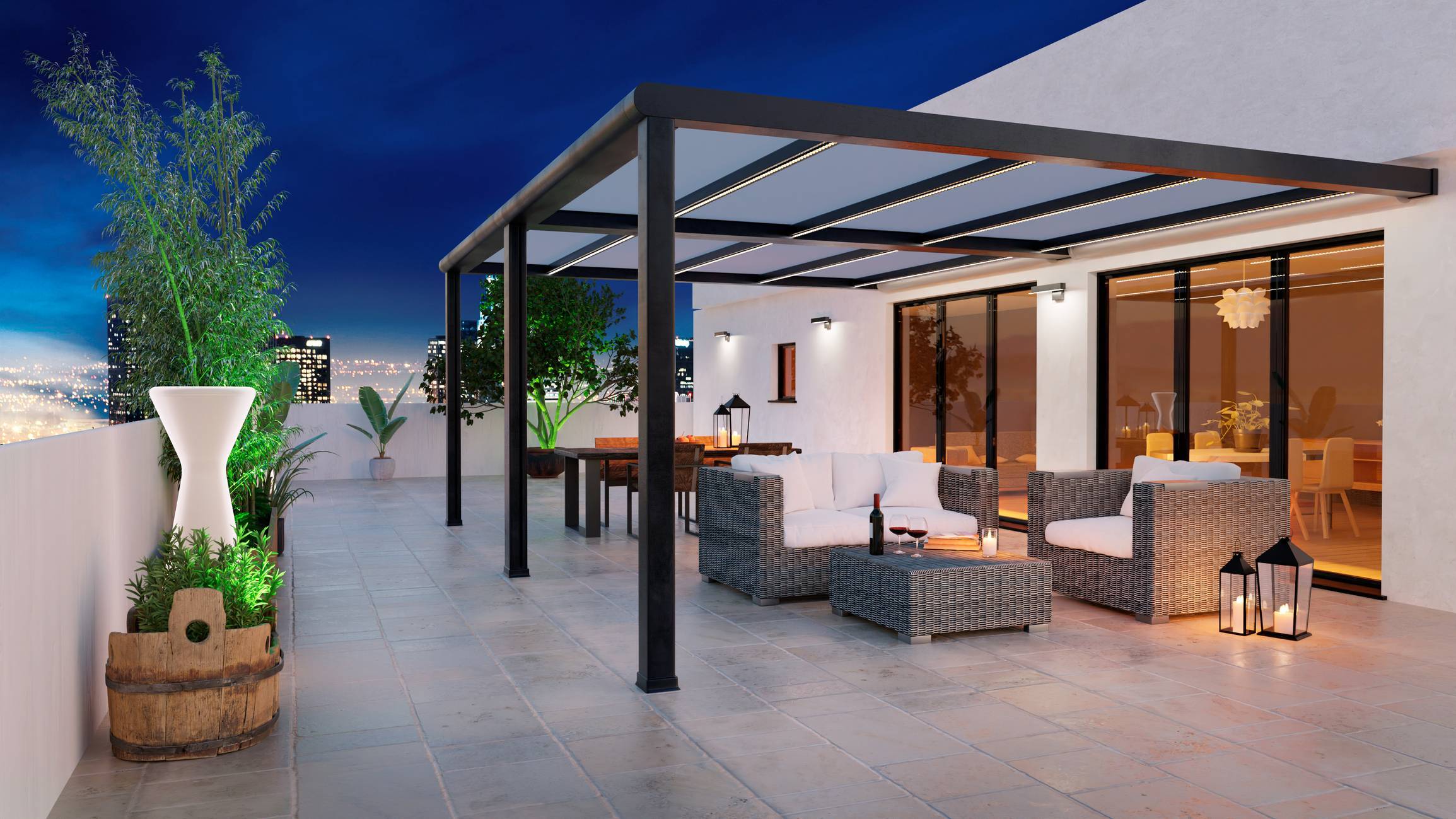 pergola espace extérieur